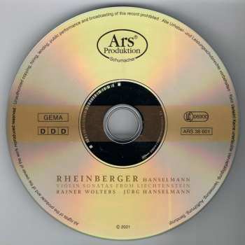 CD Josef Rheinberger: Violin Sonatas From Liechtenstein  609302