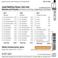 3CD/Box Set Josef Matthias Hauer: Melodies And Preludes For Well-Tempered Instruments (Complete Recording) 546922