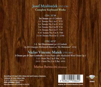 2CD Josef Mysliveček: Complete Keyboard Works 617003