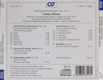 CD Josef Rheinberger: Cantus Missae 312506