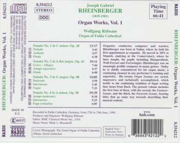 CD Josef Rheinberger: Works For Organ, Vol. 1 - Sonatas Nos. 1-4 316582