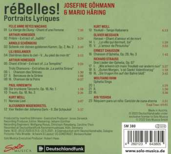 CD Josefine Göhmann: RéBelles! Portraits Lyriques 614739