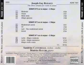 CD Joseph Guy Ropartz: The Three Sonatas For Violin & Piano 558591