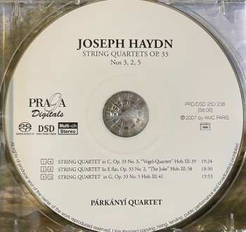 SACD Joseph Haydn: String Quartets Op. 33 N°3 Vogel-Quartett, N°2 "The Joke", N°5 645114