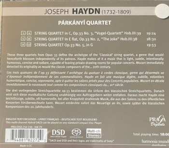 SACD Joseph Haydn: String Quartets Op. 33 N°3 Vogel-Quartett, N°2 "The Joke", N°5 645114