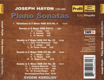 CD Joseph Haydn: Piano Sonatas 347401