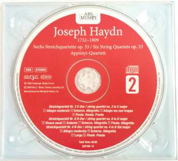 2CD Joseph Haydn: Streichquartette / String Quartets Op. 33 350903