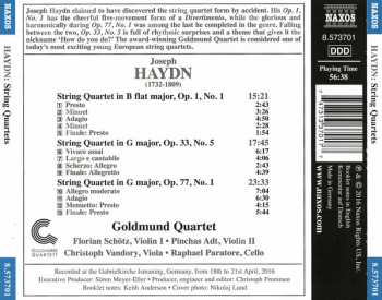 CD Joseph Haydn: String Quartets Op. 1, No. 1 · Op. 33, No. 5 · Op. 77, No. 1 145958