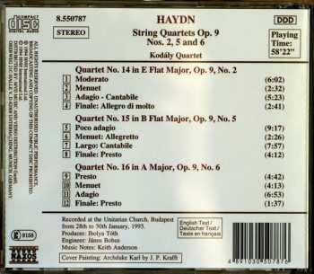 CD Joseph Haydn: String Quartets Op. 9 Nos. 2, 5 And 6 320784