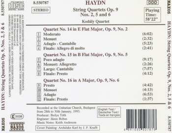 CD Joseph Haydn: String Quartets Op. 9 Nos. 2, 5 And 6 320784