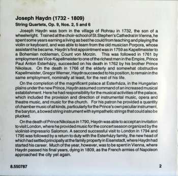 CD Joseph Haydn: String Quartets Op. 9 Nos. 2, 5 And 6 320784