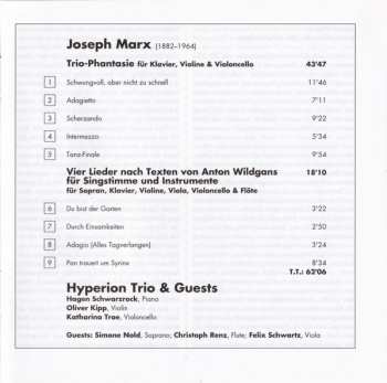 CD Joseph Marx: Trio-Phantasie • Lieder 176538