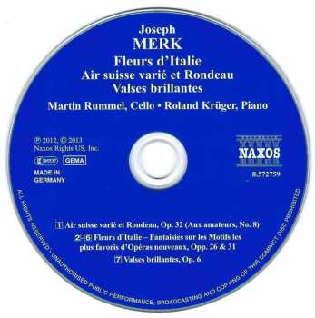 CD Martin Rummel: Fleurs D'Italie 570101