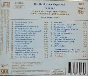 CD Joseph Payne: Das Buxheimer Orgelbuch = The Buxheim Organ Book - Volume 3 375310