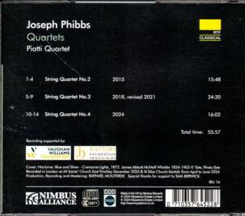 CD Joseph Phibbs: Quartets 643877