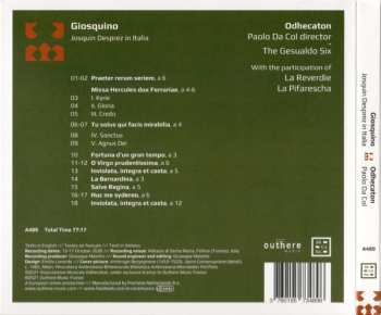 CD Josquin Des Prés: Giosquino - Josquin Desprez In Italia 575198