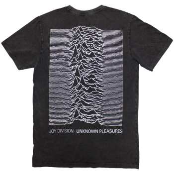 Merch Joy Division: Joy Division Unisex Stone Wash T-shirt: Pulsar Pocket Wave (back Print) (small) S