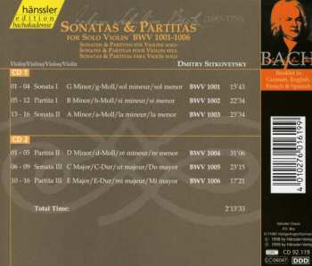 2CD Johann Sebastian Bach: Sonatas & Partitas For Solo Violin BWV 1001-1006 455569