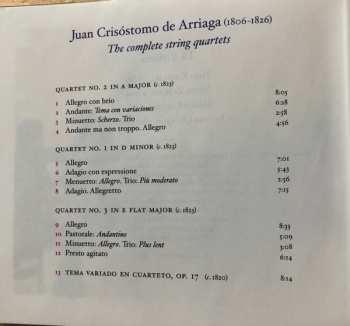 CD Juan Crisóstomo de Arriaga: The Complete String Quartets 335335