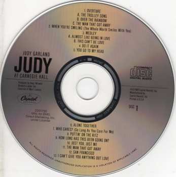 2CD Judy Garland: Judy At Carnegie Hall - Judy In Person 639052