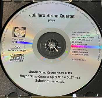 CD Juilliard String Quartet: Mozart . Haydn . Schubert 327855