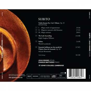 CD Julia Hwang: Subito 321295