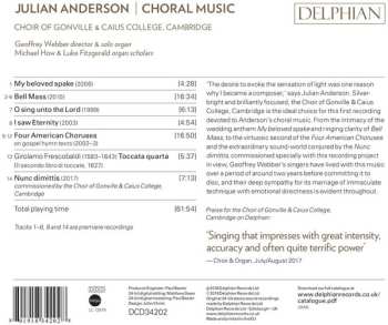 CD Julian Anderson: Choral Music 552209