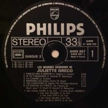 2LP Juliette Gréco: Les Feuilles Mortes 569776