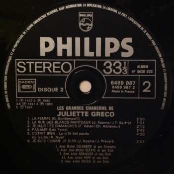 2LP Juliette Gréco: Les Feuilles Mortes 569776