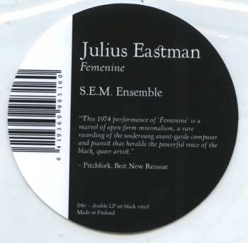 2LP Julius Eastman: Femenine 531172