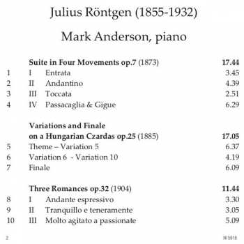 CD Julius Röntgen: Piano Music 1 300198