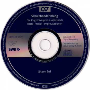 CD Jürgen Essl: Schwebender Klang (Die Orgel-Skulptur In Alpirsbach) 318086