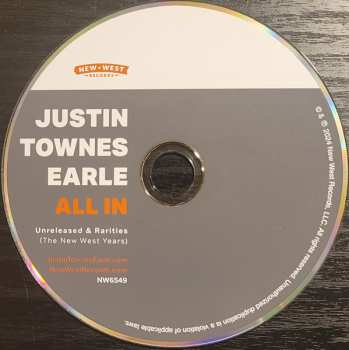 CD Justin Townes Earle: All In: Unreleased And Rarities (The New West Years) 622561