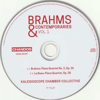 CD Johannes Brahms: Brahms & Contemporaries Vol. 1 645130