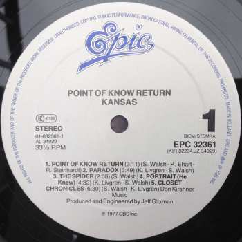 LP Kansas: Point Of Know Return 645545