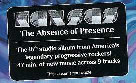 CD Kansas: The Absence Of Presence LTD | DIGI 632439