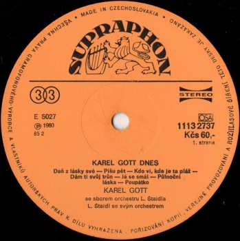 LP Karel Gott: Karel Gott Dnes 623901