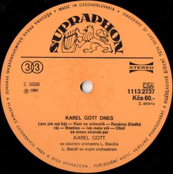 LP Karel Gott: Karel Gott Dnes 623901