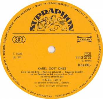 LP Karel Gott: Karel Gott Dnes 43376