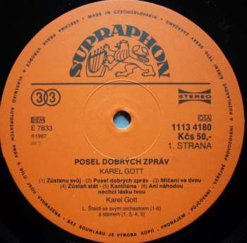 LP Karel Gott: Posel Dobrých Zpráv 43766