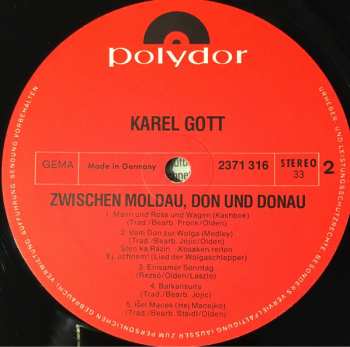 LP Karel Gott: Zwischen Moldau, Don Und Donau 641959