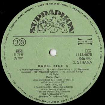 LP Karel Zich: & 575578