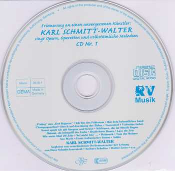 CD Karl Schmitt-Walter: Unsterbliche Stimmen | Folge 1 597273