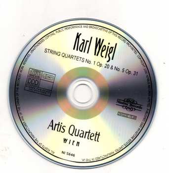 CD Karl Weigl: String Quartets N°.1, Op. 20 - N°.5, Op. 31 329459