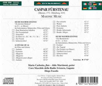 CD Kaspar Fürstenau: Masonic Music 600729