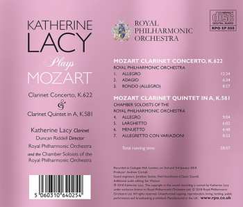 CD The Royal Philharmonic Orchestra: Katherine Lacy Plays Mozart, Clarinet Concerto K.622 & Clarinet Quintet in A K.581 228384