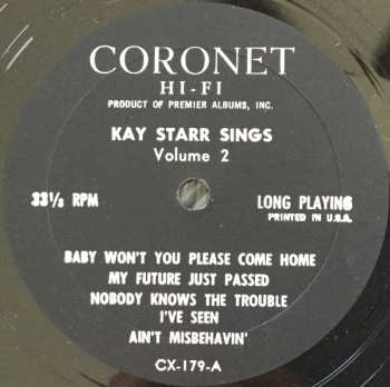 LP Kay Starr: Kay Starr Sings Volume 2 613700