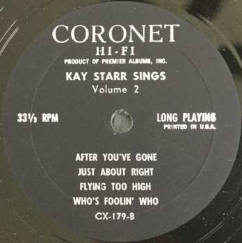 LP Kay Starr: Kay Starr Sings Volume 2 613700