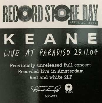 2LP Keane: Live At Paradiso 29.11.04 CLR | LTD 549217