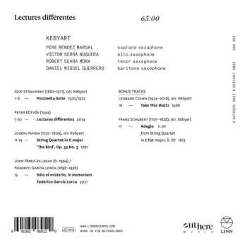 CD Kebyart Ensemble: Lectures Différentes: Stravinsky, Eötvös, Haydn & Pérez-Villegas 555066